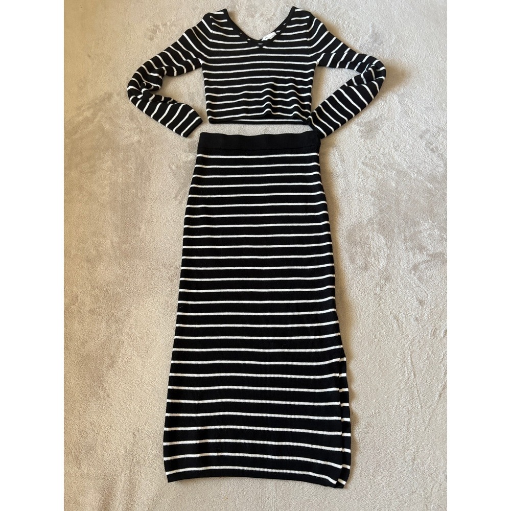 Freshmen 1996 Striped Knit Set‎ - Top and Skirt - Matching Set - Size S